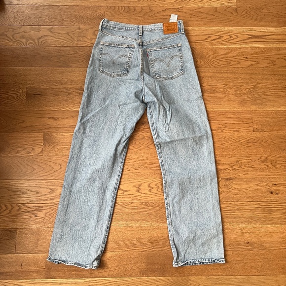 Levi's Ribcage Straight Leg High Rise Denim Jeans - Size 31 - Picture 4 of 7